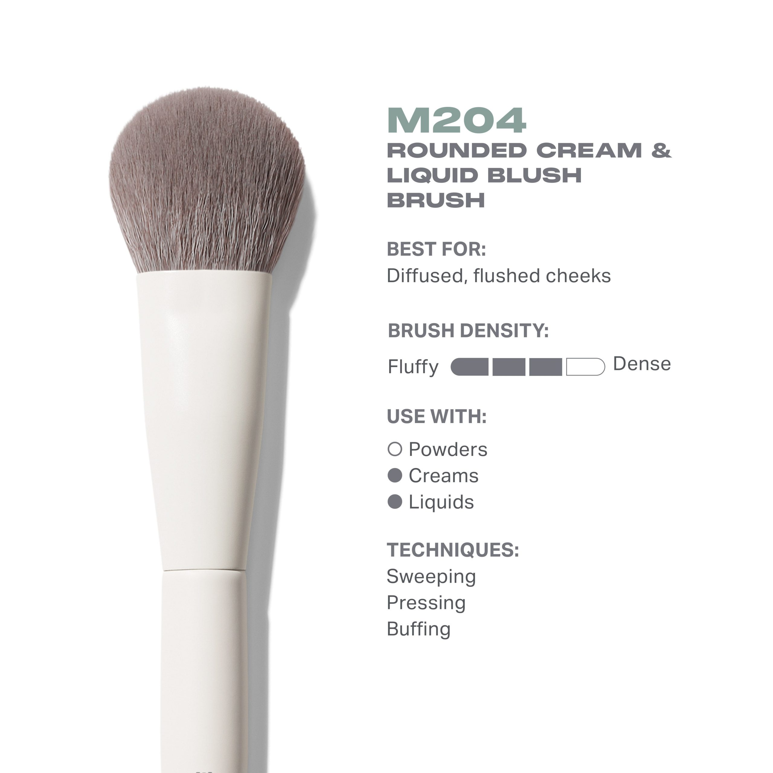 M204 Rounded Cream & Liquid Blush Brush - Image 2